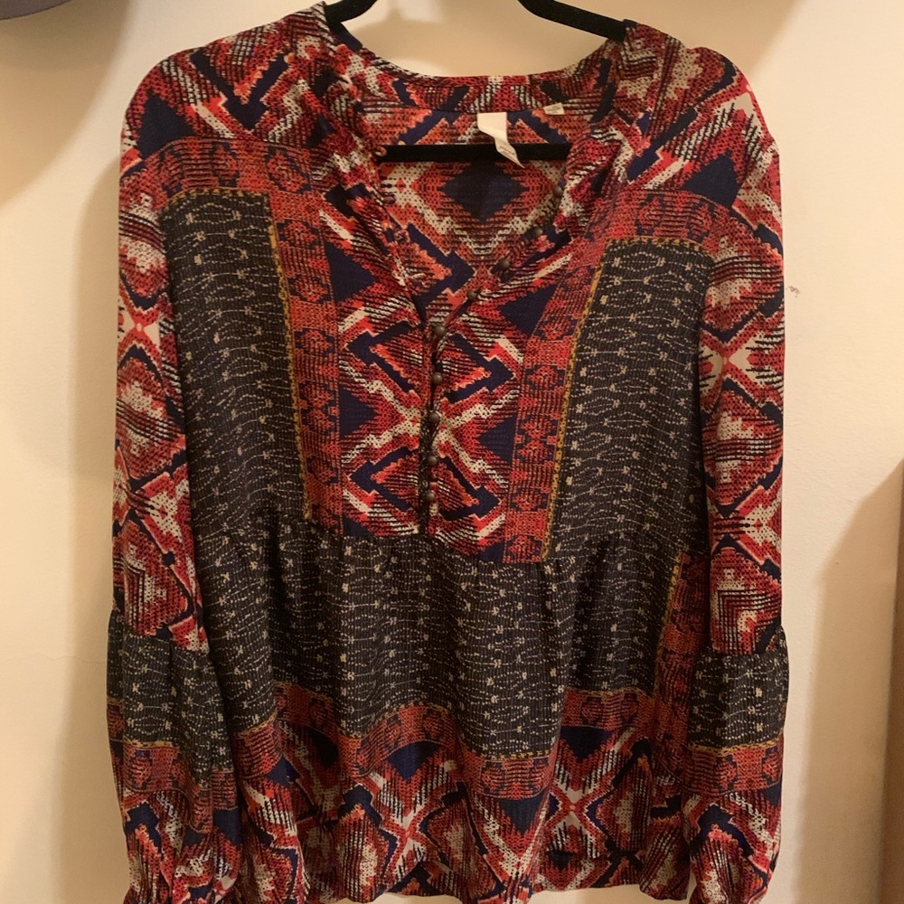Anthropologie pattern blouse